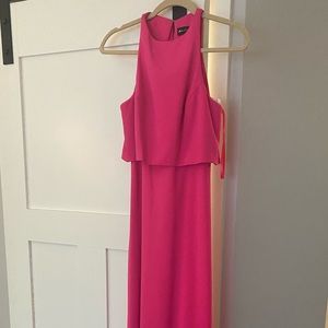 NEW WITH TAGS Jill Stuart open back bright pink gown